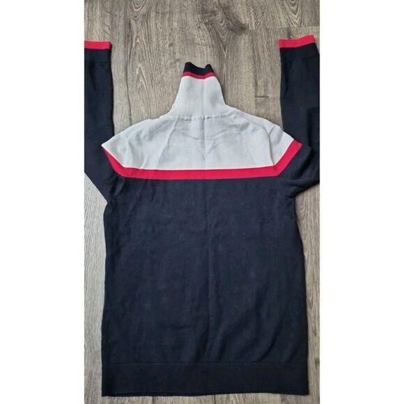 Tommy Hilfiger Turtleneck Colorblock Cuff Sleeve Sweater Women's Size Large - Picture 2 of 3
